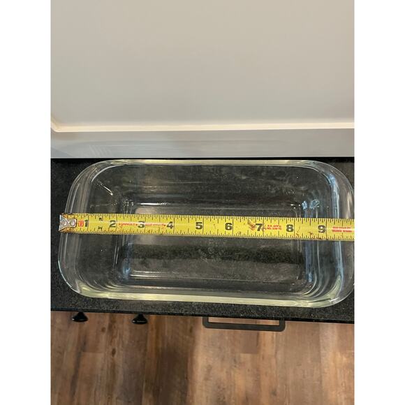 VTG Pyrex clear glass loaf pan 1950's - 1960's - Picture 5 of 9